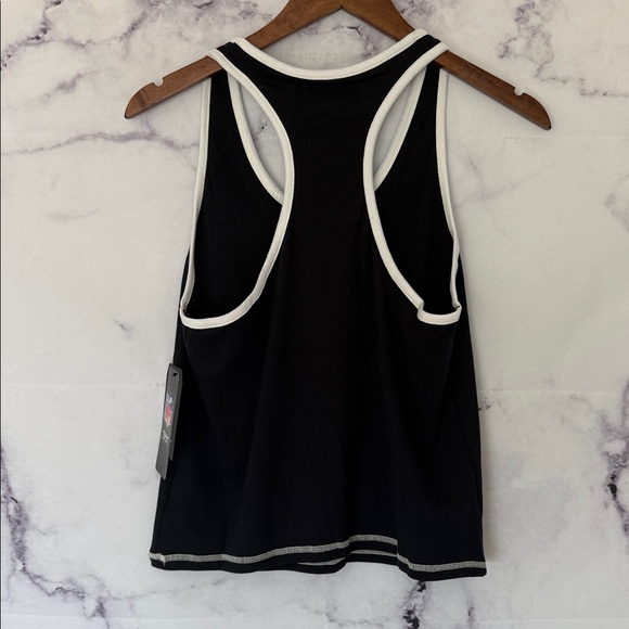 JUNK FOOD CLOTHING Las Vegas Raiders NFL Tank Top Black White Women’s Size Large - Picture 9 of 10